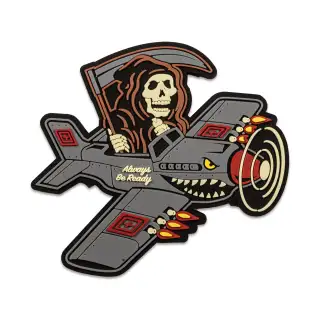 Нашивка 5.11 Grim Reaper Pilot Patch Grey