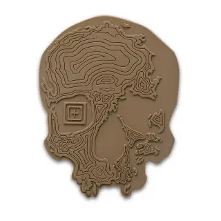 Нашивка 5.11 Topo Skull Desert Patch Kangaroo