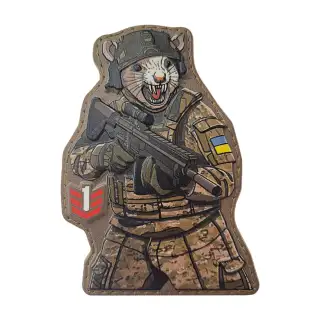 Нашивка на липучці Колекція Символ Року - Щур Multi