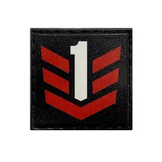 Нашивка на липучці PROF1Group® Logo PVC Patch Чорний/червоний