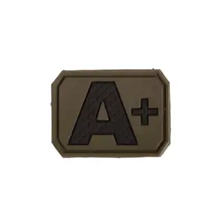 Нашивка на липучці Sturm Mil-Tec Blood Type Patch A Positive PVC 3D Olive