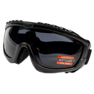 Окуляри захисні з ущільнювачем Global Vision Ballistech-1+RX (smoke) Anti-Fog, сірі окуляри з діоптрійною вставкою в комплекті