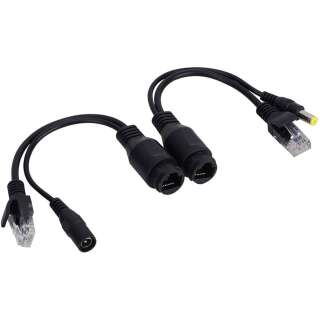 Passive PoE перехідник IP+DC - Extender over UTP, Waterproof (вологозахищений) Black