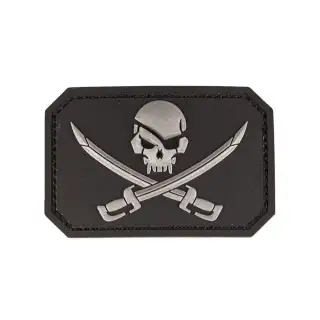 Патч Sturm Mil-Tec Череп з мечами ПВХ Black Black