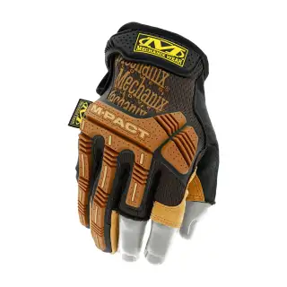 Рукавички тактичні Mechanix M-Pact® Leather Fingerless Framer Gloves Brown