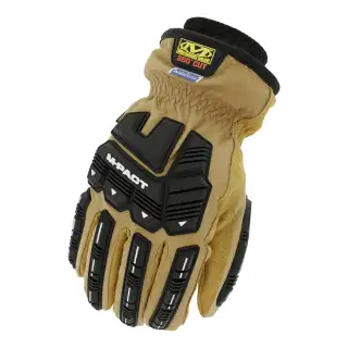 Рукавички тактичні зимові Mechanix® Coldwork™ Waterproof Leather M-Pact® Driver F9-360 Gloves Tan/Black