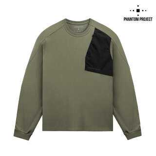 Phantom Project/M-Tac футболка Long Zipper combo Cotton Nylon Light Olive