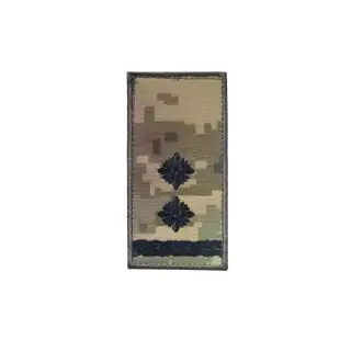 Погон вишитий Підполковник на липучці Український цифровий камуфляж (ММ-14)