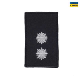 Погони Лейтенант Поліції (пара) на липучці чорні 8х5см