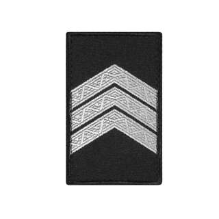 Погони Сержант Поліції (пара) на липучці чорні 8х5см