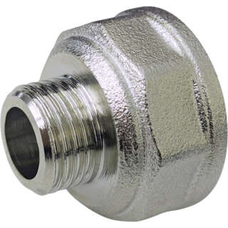 Перехідник редукційний 1/2″х1/4″ВЗ нікельований восьмигранний NK313O OPTIMUM