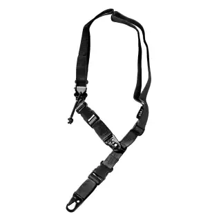 Ремінь збройовий двоточковий КАР (кріплення - карабін) Black