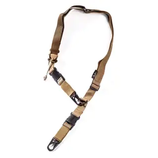 Ремінь збройовий двоточковий КАР (кріплення - карабін) Coyote