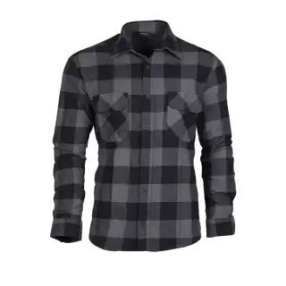Сорочка фланелева Sturm Mil-Tec® Flannel Shirt Light Black/Titan Gray