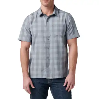 Сорочка тактична 5.11 ® Nate Short Sleeve Shirt Mortar Plaid