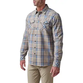 Сорочка тактична 5.11 Gunner Plaid Long Sleeve Shirt Badlands Tan Plaid