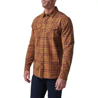 Сорочка тактична 5.11 Gunner Plaid Long Sleeve Shirt Roasted Barley Plaid