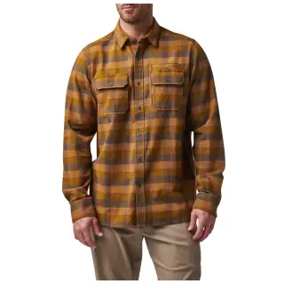 Сорочка тактична 5.11 ® Lester Flannel Plaid Long Sleeve Shirt Brown Duck Plaid
