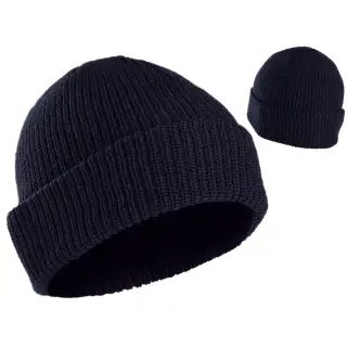 Шапка акрилова грубої в'язки Beanie Cap Dark Navy