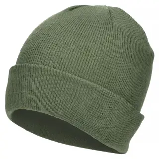 Шапка акрилова тонкої в'язки Beanie Cap Olive