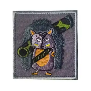 Шеврон вишитий Бойовий їжак на липучці Grey