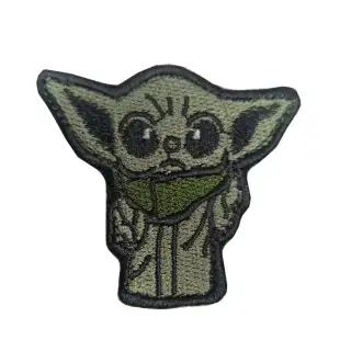 Шеврон вишитий Майстер Йода Olive