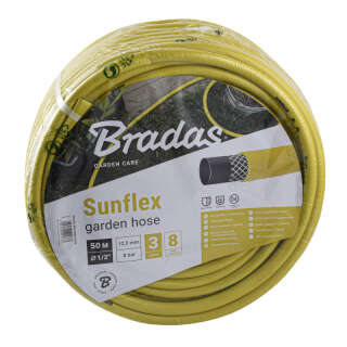 Шланг для полива SUNFLEX 1/2″- 50м Bradas Польша желтый WMS1/250, BRADAS