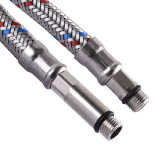 Шланг нержавеющая сталь ECO FIX М10х1/2″ 0,8 м ПАРА EPDM, Quality Professional
