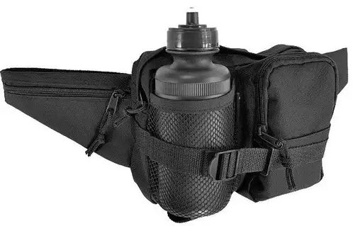 Сумка поясна з флягою Black, Sturm Mil-Tec®