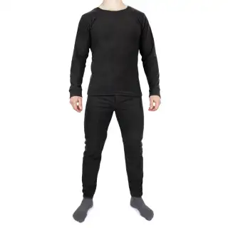 Термобілизна флісова з круглою горловиною (комплект) Black