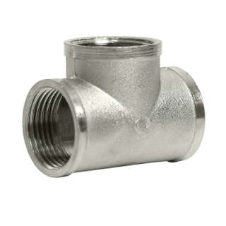 Трійник SOLOMON 1″х1/2″х1″ ВВВ нікель 8202 N