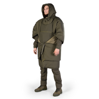 Утеплене пончо-трансформер Кірея Олива (9303)