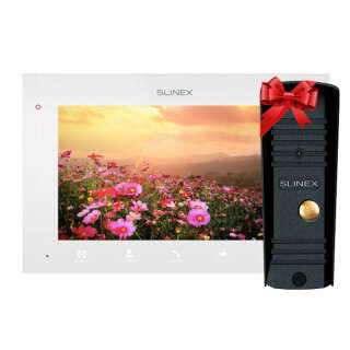 Відеодомофон Slinex SQ-07MTHD white + Відеопанель 2 Мп Slinex ML-20HD black