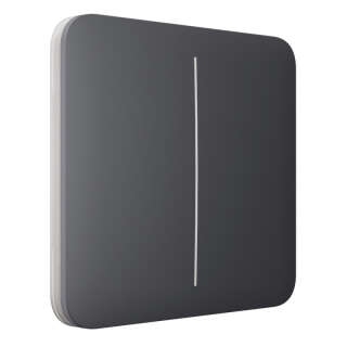 Выключатель Ajax LightSwitch 2-gang Graphite двухклавишный