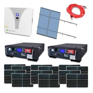 Автономна система безперебійного живлення потужністю 8 кВт з LiFePO4 АКБ, сонячними панелями та монтажним набором на похилий дах