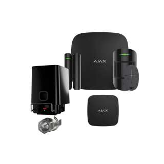Комплект сигналізації та захисту від потопу Ajax StarterKit 2 Black + Ajax WaterStop 1