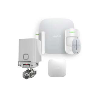 Комплект сигналізації та захисту від потопу Ajax StarterKit 2 white + Ajax WaterStop 1/2