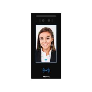 IP-панель вызова Akuvox E16C с биометрическим терминалом распознавания лиц (в маске), температуры тела и считывателем RFID карт