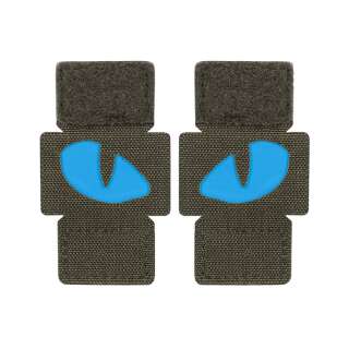 M-Tac нашивка Tiger Eyes Laser Cut (пара) Ranger Green/Blue/GID